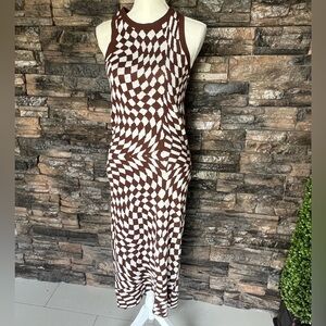 Wild Fable Red and White Halter Sheath Dress